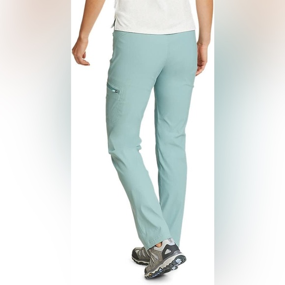 Eddie Bauer Rainier Pants Women's 8 US Light Blue DWR Nylon Stretch Mid-Rise - Picture 6 of 9